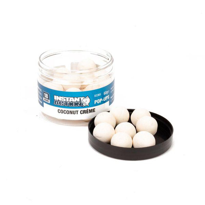 Bouillettes flottantes carpe nashbait instant action pop up coconut cream - Flottantes | Pacific P&ecirc;che
