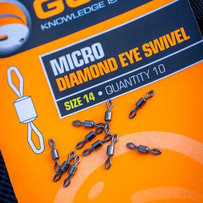 Emerillons Guru Micro Diamond Eye Swivel (x10) - Acc. de montage feeder | Pacific P&ecirc;che