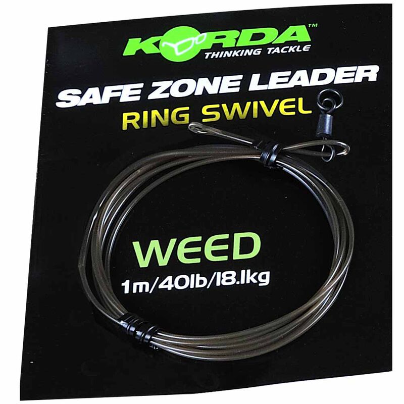 Tête de ligne carpe korda safe zone leader ring swivel 40lb 18.1kg - Kit Montage Complet | Pacific Pêche
