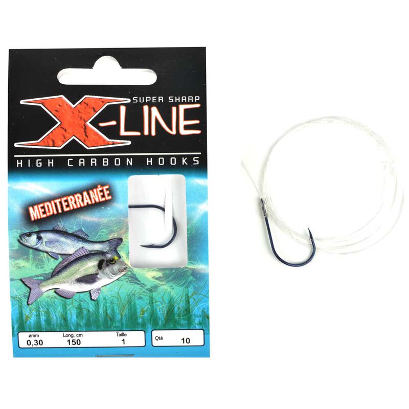 Hameçons montés mer x-line mediterranee (x10) - Hameçons Montés | Pacific Pêche