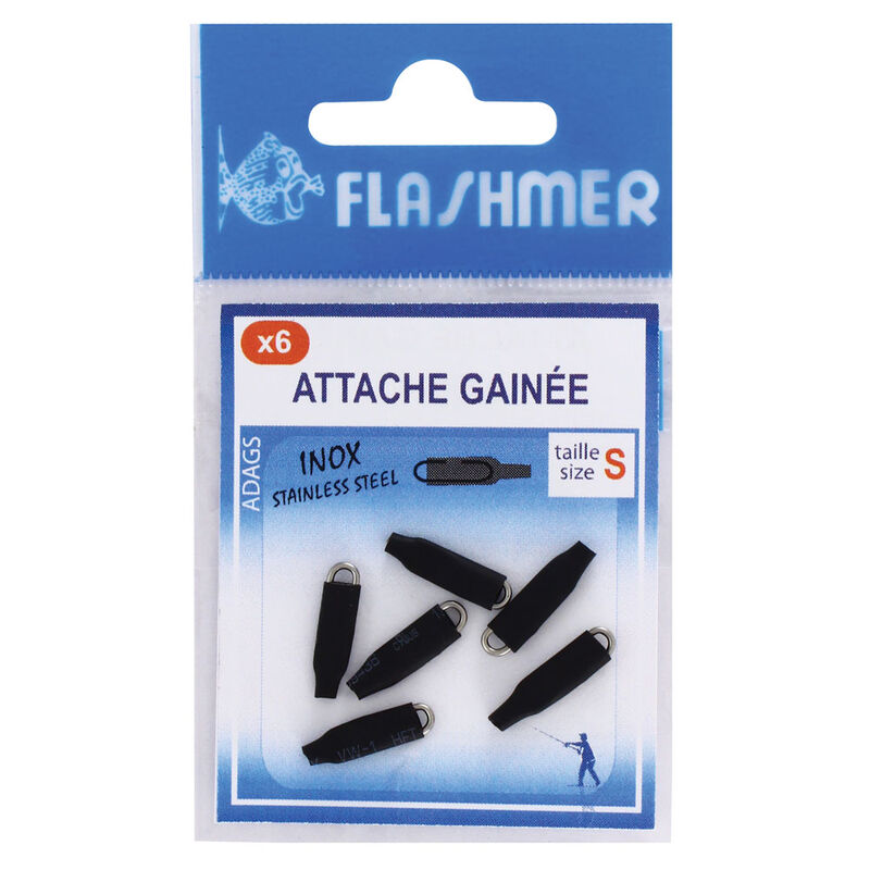 Attache gainée flashmer en inox - Agrafes | Pacific Pêche