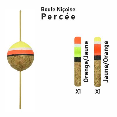 Streamline flotteur truite x2- Boule Niçoise Percée Garbolino - Flotteurs / Bulles | Pacific Pêche