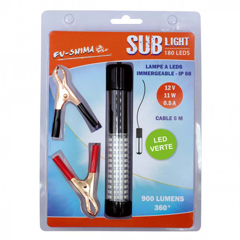 Lampes immersibles Flashmer Sub-Light 25cm (LEDS VERTES) - Lampes | Pacific Pêche