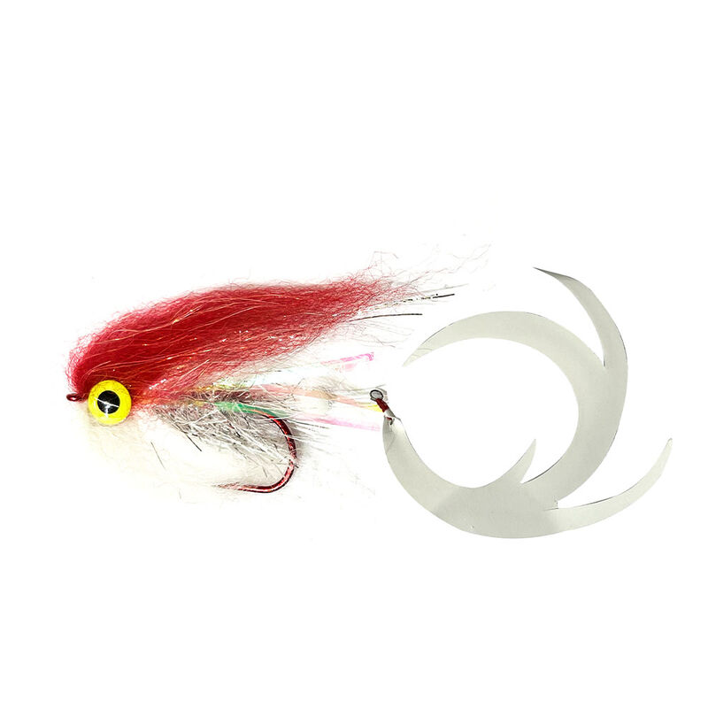 Streamer Brochet SILVERSTONE Twister Blanc/Rouge 17cm - Streamers | Pacific P&ecirc;che