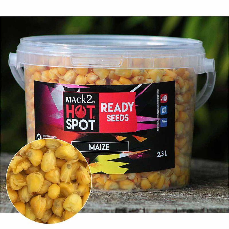 Graine cuite carpe mack2 ready made maize 2.3l - Prêtes à l'emploi | Pacific Pêche