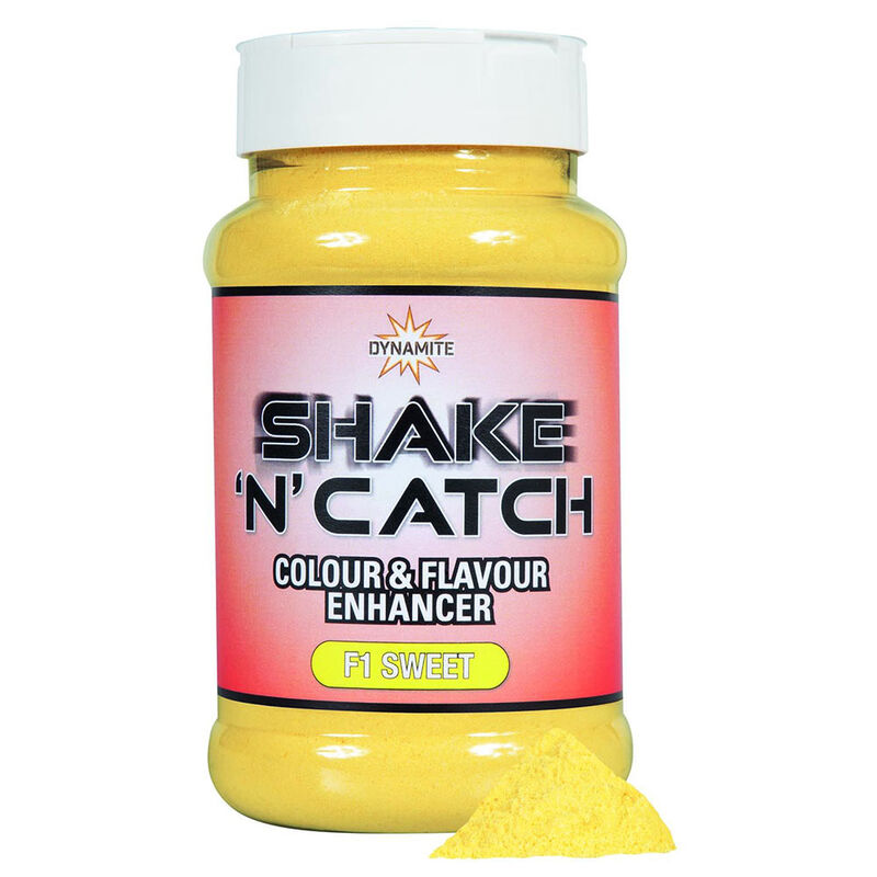 Additif en Poudre dynamite Baits Shake'N'Catch Colour & Flavour Enhancer Arôme F1 Sweet Yellow - Additifs | Pacific Pêche