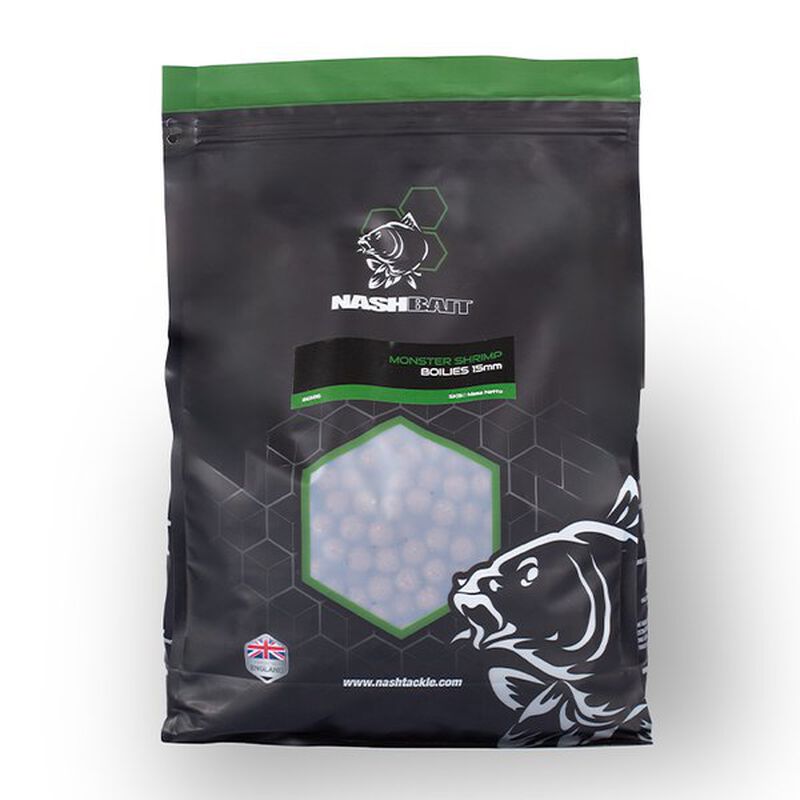 Bouillettes Nash Monster Shrimp Boilies 5kg - Denses | Pacific Pêche