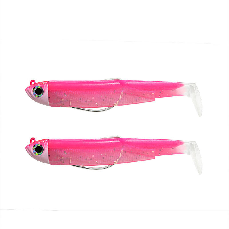 Leurre souple fiiish double combo (2 leurres montés) black minnow 90 shore 9cm 5g - Leurres souples | Pacific Pêche