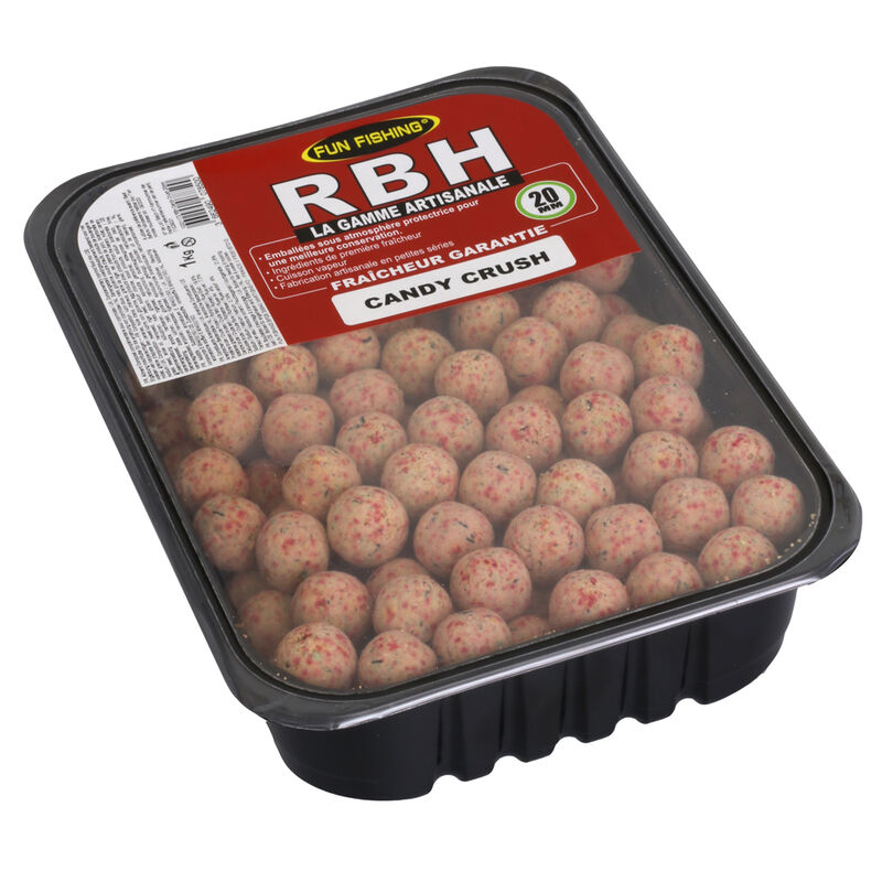 Bouillette fun fishing rbh boilies candy crush 20mm 1kg - Denses | Pacific P&ecirc;che