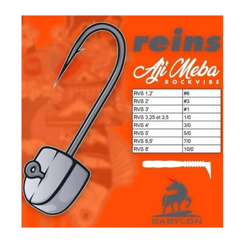 T&ecirc;tes Plomb&eacute;es Reins Meba Jighead #7/0 - T&ecirc;tes plomb&eacute;es | Pacific P&ecirc;che