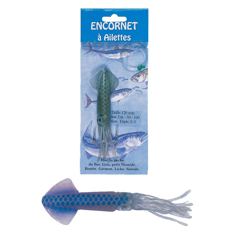 Leurre de traîne flashmer encornet monté écaille violette 12cm - Leurres octopus | Pacific Pêche