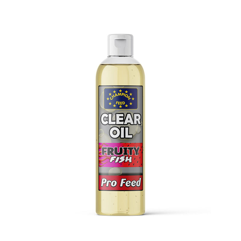 Huile Champion Feed Clear Oil 250ml Fruity Fish - Additifs | Pacific Pêche