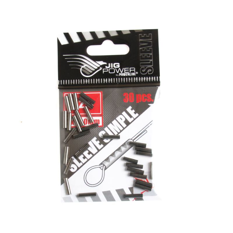 Sleeves simples powerline black nickel (x10) - Sleeves | Pacific P&ecirc;che