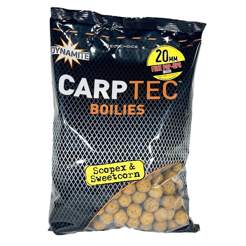 Bouillettes Dynamite Baits CarpTec Scopex & Sweet Corn 20mm 1.8kg - Denses | Pacific P&ecirc;che