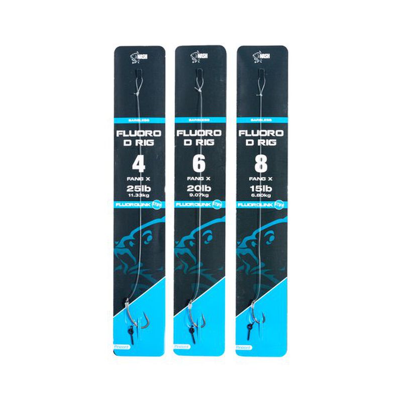 Bas de Ligne Nash Fluoro D Rig Barbless - Bas de Ligne Mont&eacute;s | Pacific P&ecirc;che