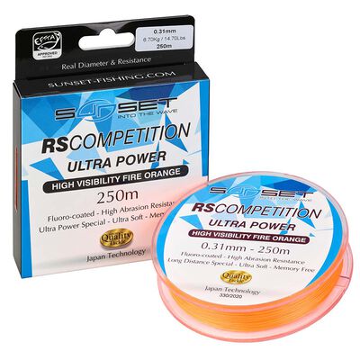 Monofilament Sunset Rs Competition Ultra Power Hi-Vissibiliry Fire Orange - Nylons | Pacific Pêche
