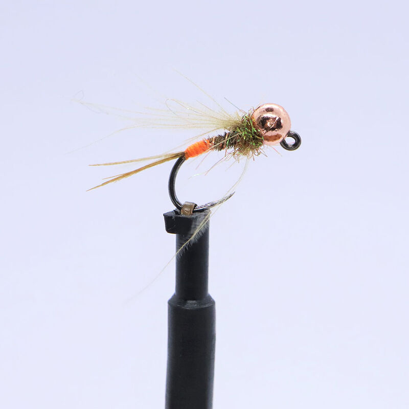 Kit 3 nymphes jigs tag rouge h12 bille cuivre tung 3,8 mm - Nymphes | Pacific P&ecirc;che