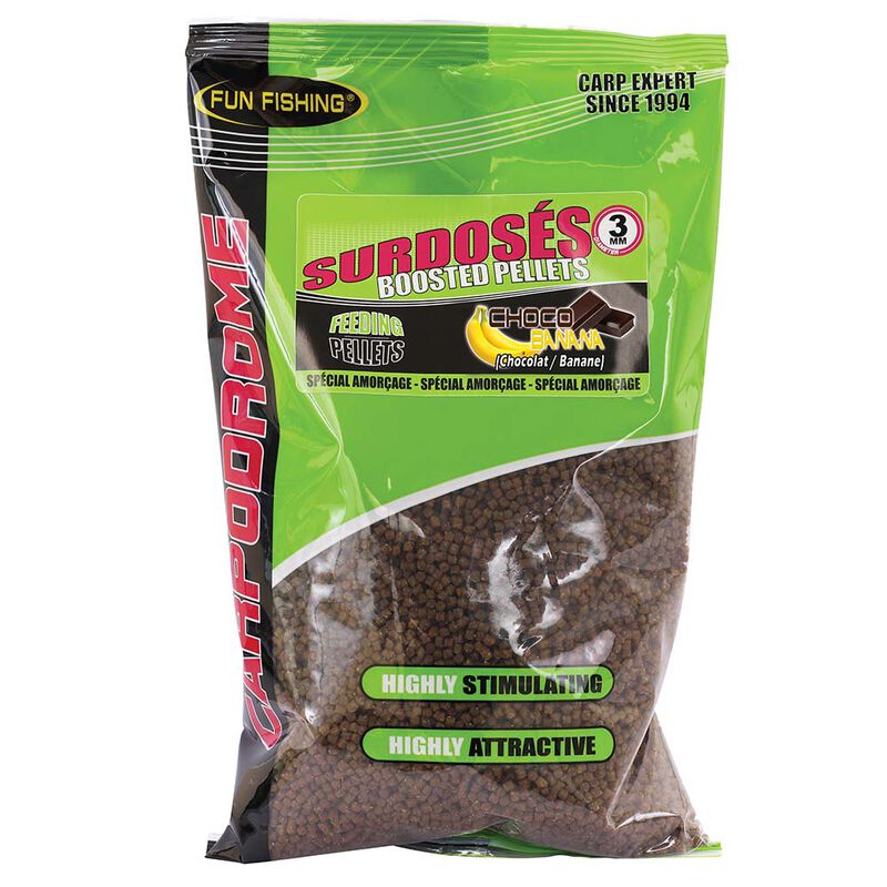 Pellets Fun Fishing Surdosés Choco Banana 700Gr 3mm - Pellets | Pacific Pêche