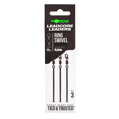 Leadcore Korda Kable Leadcore Leader Ring Swivel Weed 50cm - Leadcore | Pacific P&ecirc;che