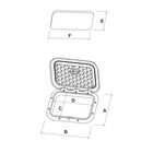 Trappe d'acces blanche + serrure plastimo - Aménagement Barque | Pacific Pêche