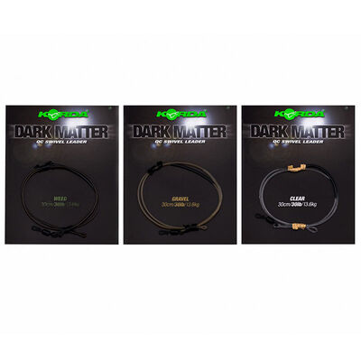 Leader Korda Dark Matter QC Swivel 30lb 30cm - Leaders | Pacific P&ecirc;che