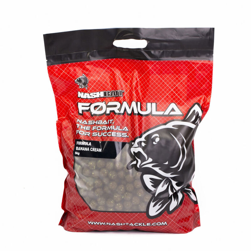 Bouillettes carpe nashbait formula banana cream 20mm 5kg - Denses | Pacific P&ecirc;che