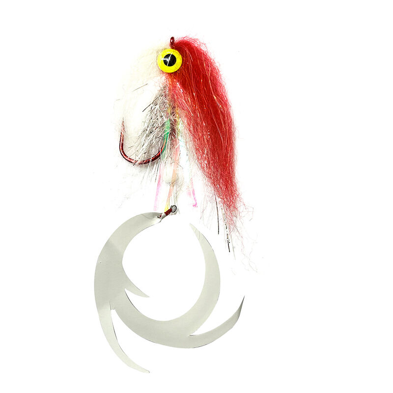 Streamer Brochet SILVERSTONE Twister Blanc/Rouge 17cm - Streamers | Pacific P&ecirc;che