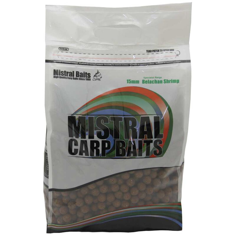 Bouillettes Mistral Belachan Shrimp 15mm - Denses | Pacific Pêche