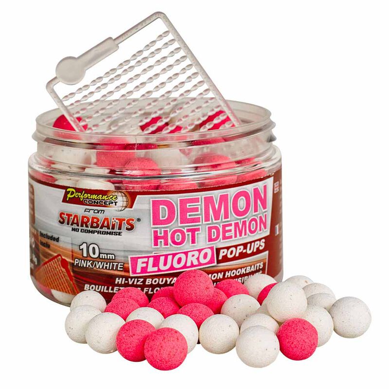 Bouillettes flottantes carpe performance.con hot demon fluo popup - Flottantes | Pacific P&ecirc;che