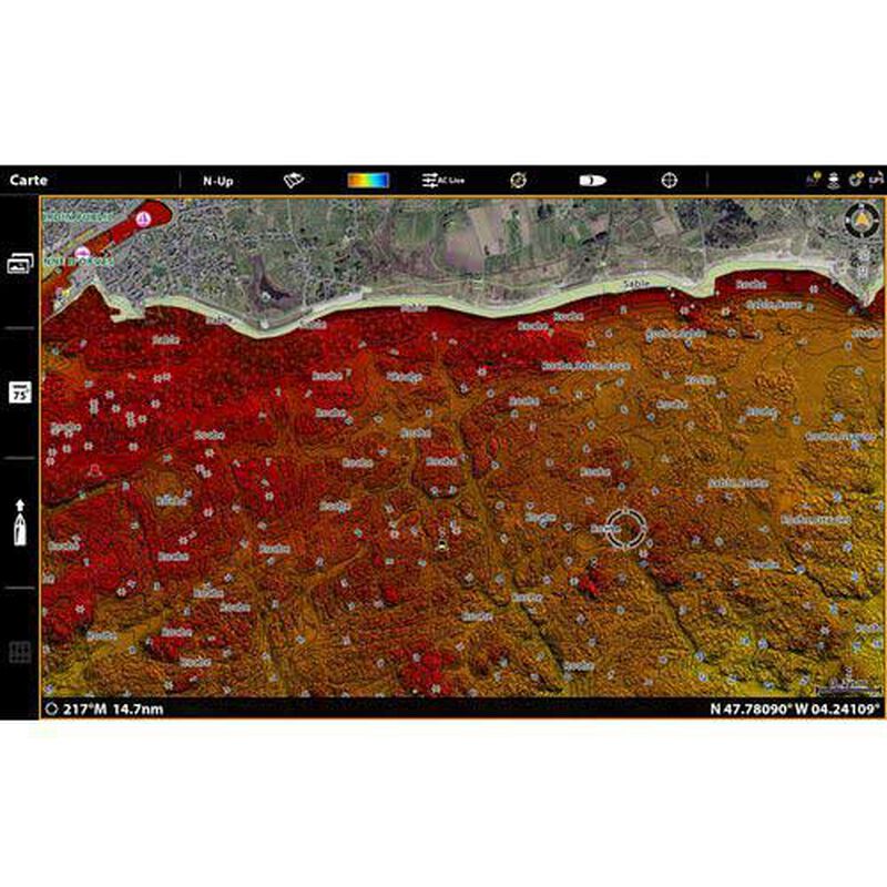 Carte d&eacute;taill&eacute;e des c&ocirc;tes fran&ccedil;aises et corses humminbird - Sondeurs/Gps | Pacific P&ecirc;che