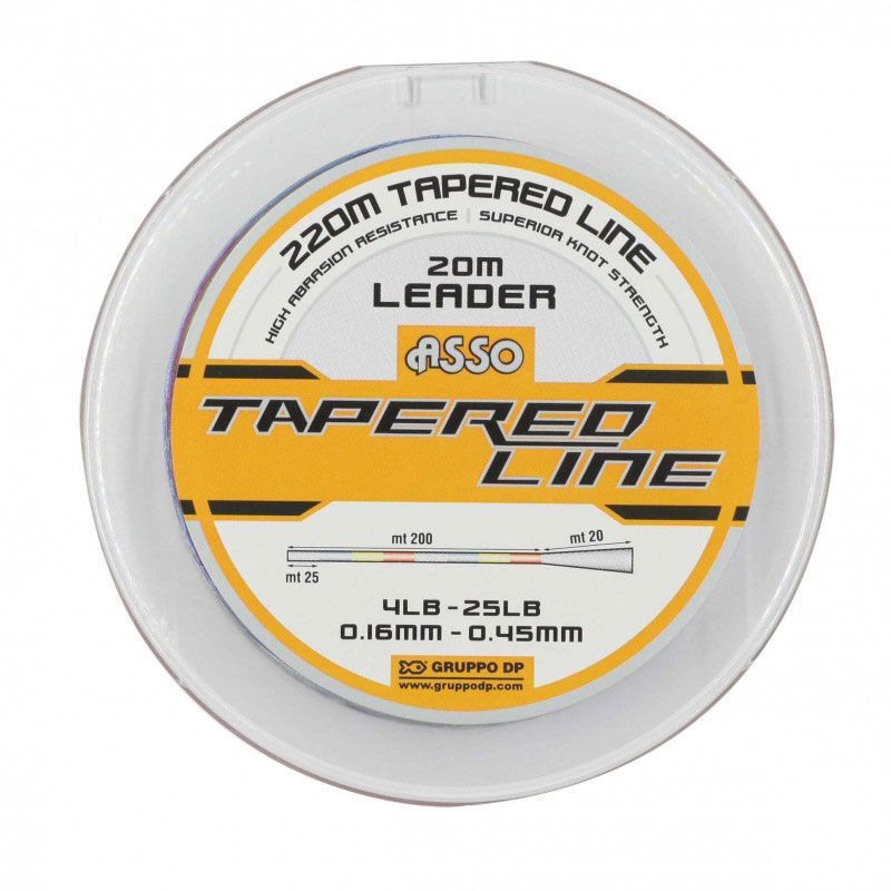 Fil nylon asso protector tapered line 200m + arraché de 20m - Nylons | Pacific Pêche