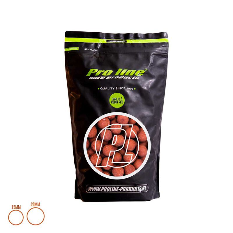 Bouillettes proline garlic + robin red boilies readymades 5kg - Denses | Pacific P&ecirc;che