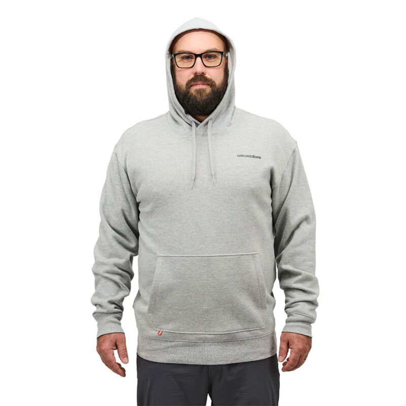 Sweatshirt Grundens Displacement Hoodie Commercial Boat Ahtletic Heather - Vêtements | Pacific Pêche