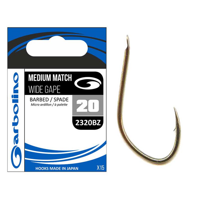 Hameçons Non Montés Garbolino Medium Match Wide Gape 3220BZ - Hameçons non Montés à Palettes | Pacific Pêche