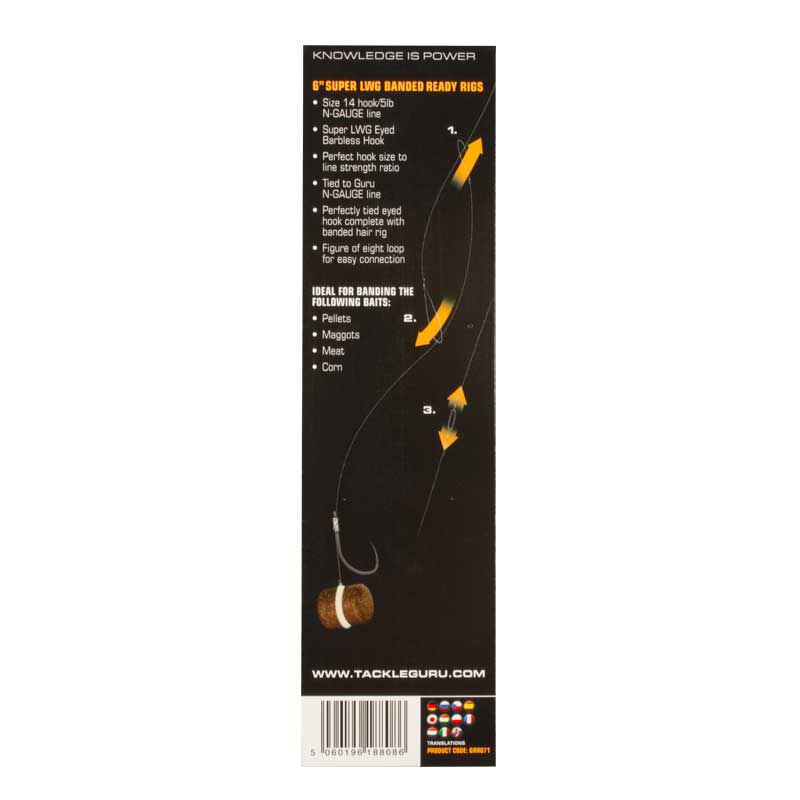 Hame&ccedil;ons mont&eacute;s coup guru super lwg ready rigs 15cm (x8) - Hame&ccedil;ons / bas de ligne feeder | Pacific P&ecirc;che