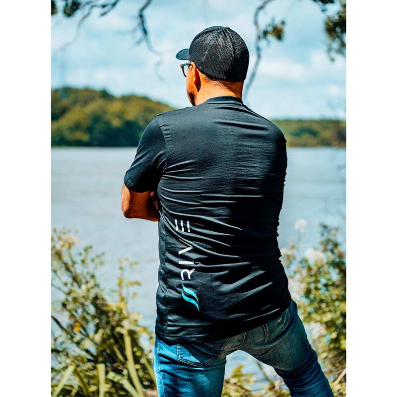 T-shirt Noir Rive - Manches Courtes | Pacific Pêche