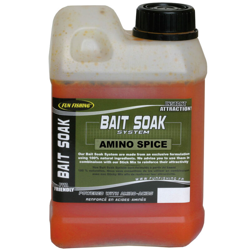 booster Liquide Fun Fishing Bait Soak System Amino Spice 1L - Boosters / dips | Pacific Pêche