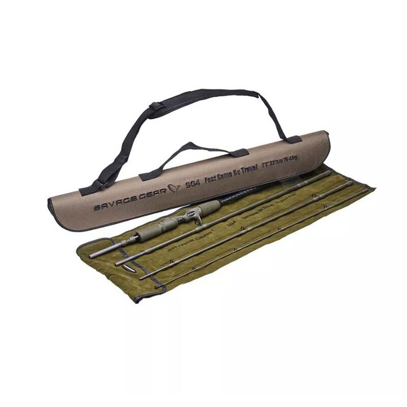 Canne Casting Travel Savage Gear SG4 Fast Game BC TR 2.21m, 30-80g, 4 brins - Cannes Casting | Pacific Pêche