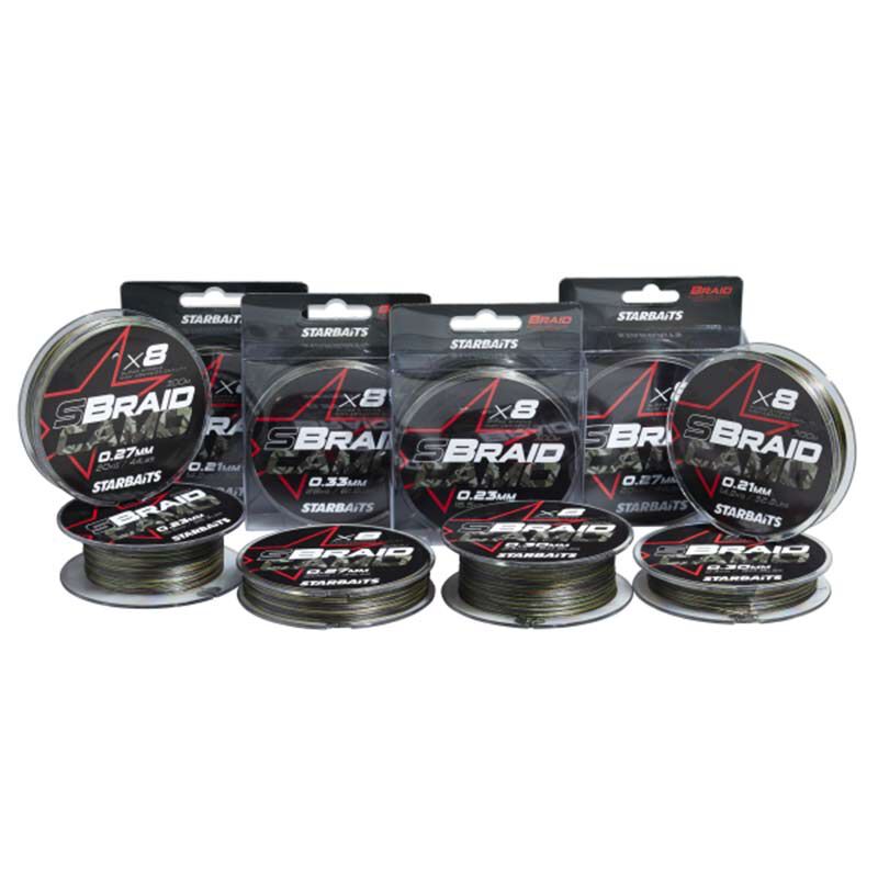 Tresse Starbaits S Braid Camo X8 300 m - Tresse | Pacific Pêche