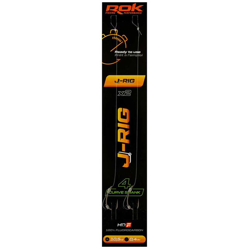 Bas de ligne Rok J-Rig Curve Shank x2 - Bas de Ligne Montés | Pacific Pêche