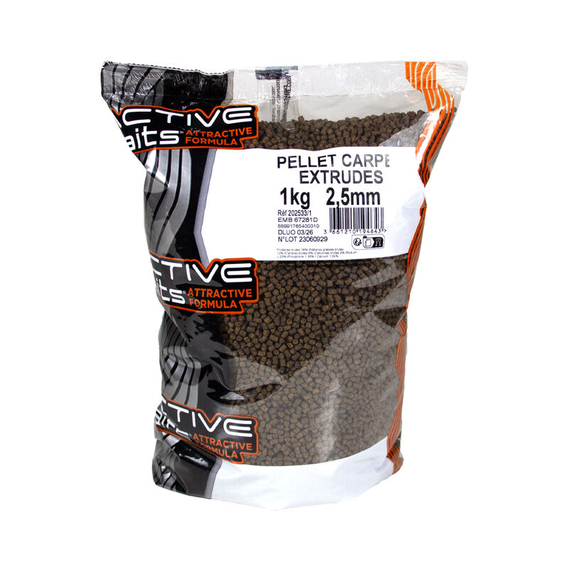 Pellet active baits Carpe extrudes 1Kg - App&acirc;ts / Amorces | Pacific P&ecirc;che
