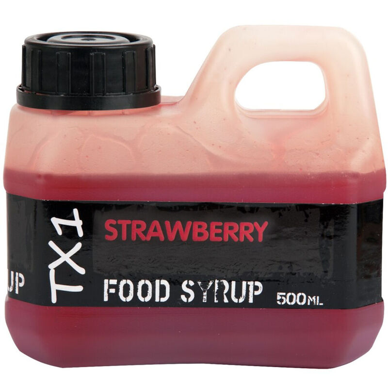 Liquide Shimano TX1 Food Syrup Strawberry 500ml - Boosters / dips | Pacific P&ecirc;che