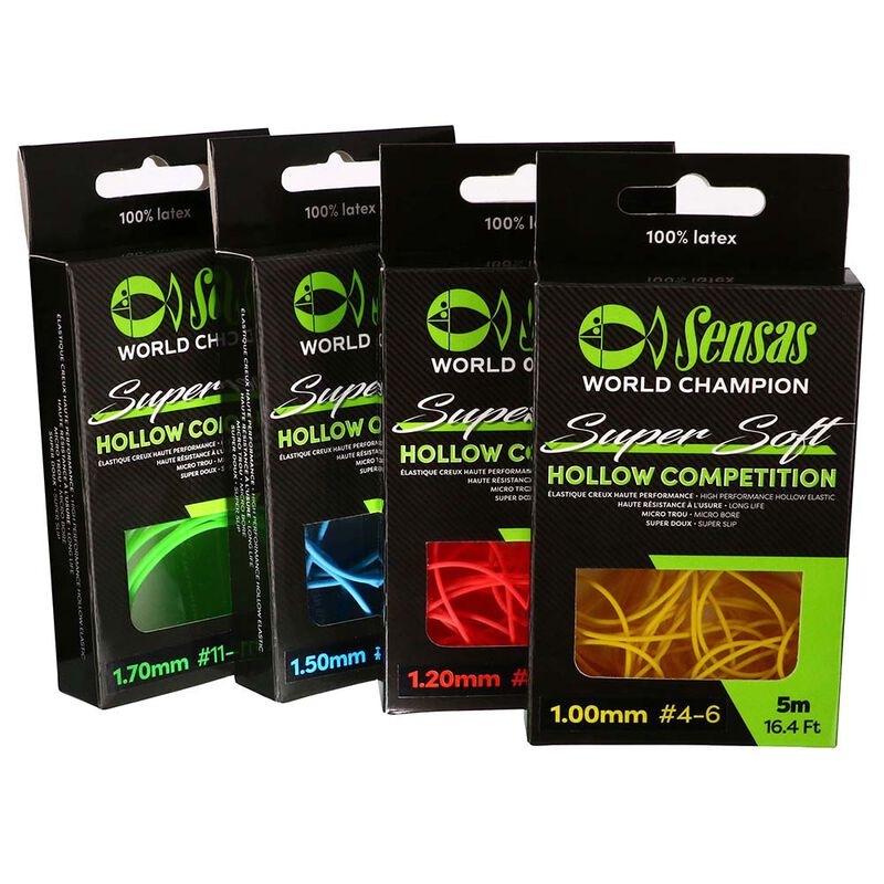Elastique creux SENSAS Hollow competition super soft 5m - Elastiques Creux | Pacific P&ecirc;che