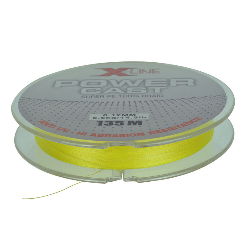 Tresse X-Line Power Cast Yellow 4 Brins 135m - Tresses | Pacific P&ecirc;che