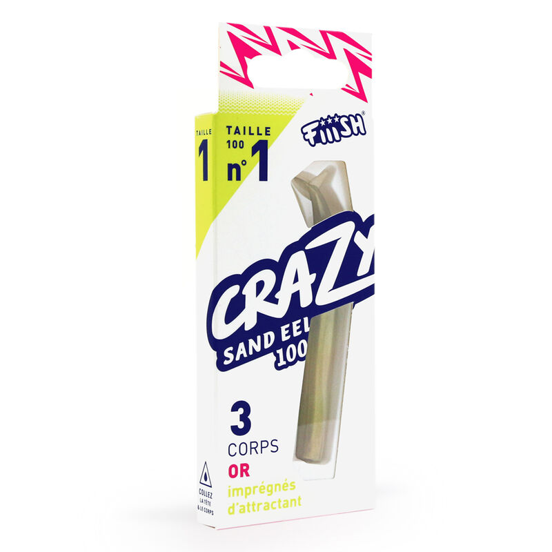 Leurre souple fiiish corps crazy sand eel 100 10cm (x3) - Leurres souples | Pacific Pêche