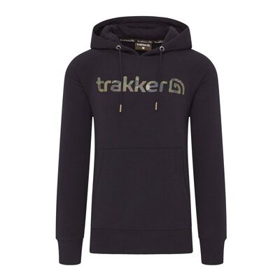 Sweatshirt Trakker CR Logo Hoody Black Camo - Vêtements carpistes | Pacific Pêche