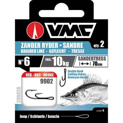 Hameçon Montés VMC Zander Ryder Braid 70cm - Carnassier au posé | Pacific Pêche