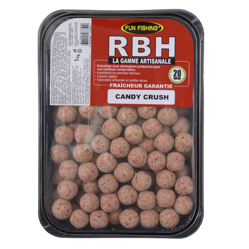 Bouillette fun fishing rbh boilies candy crush 20mm 1kg - Denses | Pacific P&ecirc;che