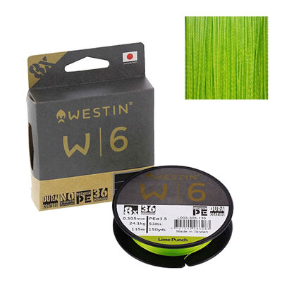 Tresse W6 Westin 8 brins Lime Punch 135m - Tresses | Pacific P&ecirc;che