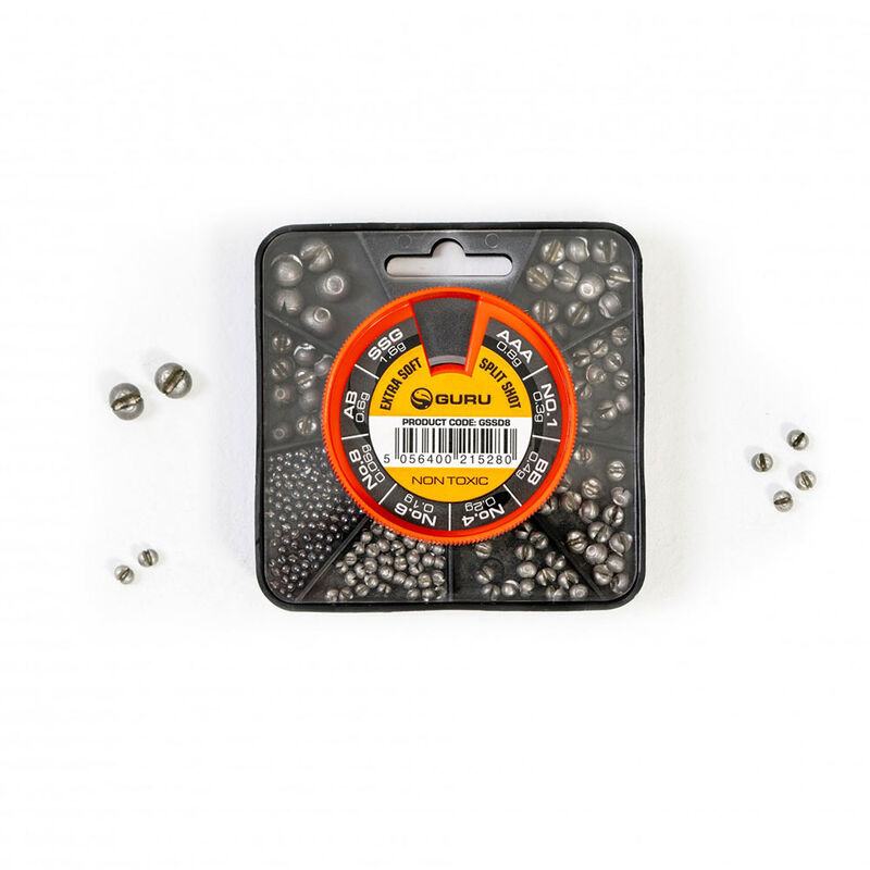 Bo&icirc;te de plombs non toxiques Guru 8 Compartment non-toxic Shot Box - Plombs Fendus | Pacific P&ecirc;che